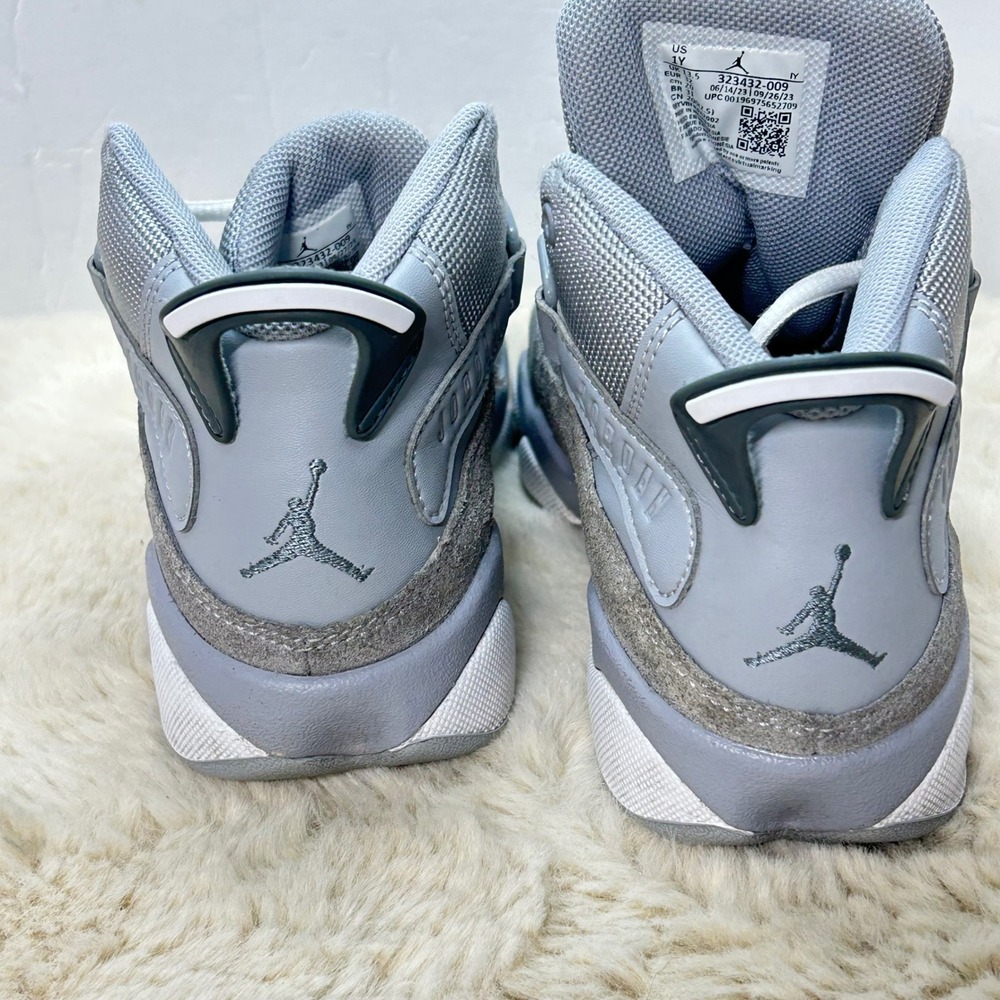 Jordan 6 Rings Youth‎ Sneakers Basketball Shoes Gray White Size 1Y - Picture 5 of 7